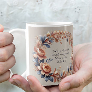 Mug Verset biblique personnalisable aux reflets pêche