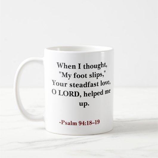 Mug verset biblique personnalisé chrétien (Gauche)