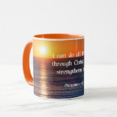 Mug verset biblique, Philippiens 4:13, (Devant gauche)