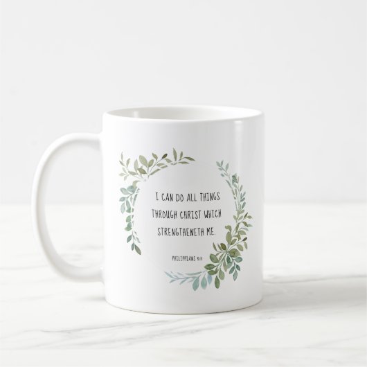 Mug verset biblique, Philippiens 4:13 (Gauche)