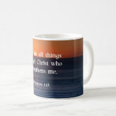 Mug verset biblique, Philippiens 4:13, (Devant droit)