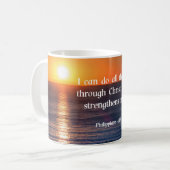 Mug verset biblique, Philippiens 4:13, (Devant gauche)