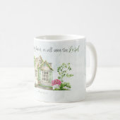 Mug Verset biblique Pour Moi et Ma Maison Aquarelle (Devant droit)