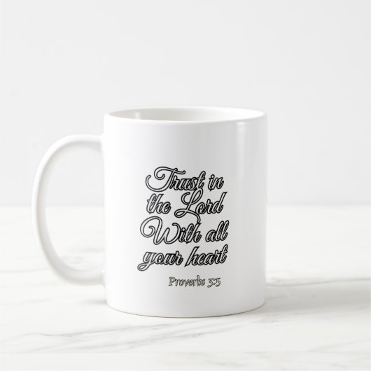 Mug Verset biblique: Proverbes 3:5 (Gauche)