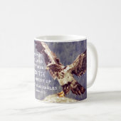 Mug Verset biblique : Renouveler la force, ailes comme (Devant droit)