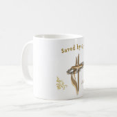 Mug Verset biblique sauvé par Grace (Devant gauche)
