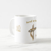 Mug Verset biblique sauvé par Grace (Devant gauche)