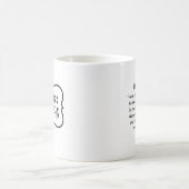 Mug Verset biblique simple et courageux Blanc (Centre)