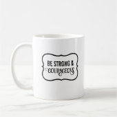 Mug Verset biblique simple et courageux Blanc (Gauche)