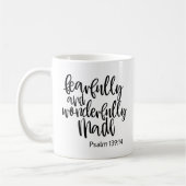 Mug Verset biblique terriblement et merveilleusement f (Gauche)