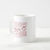 Mug Verset de la Bible chrétienne pour la Saint-Valent (Devant gauche)
