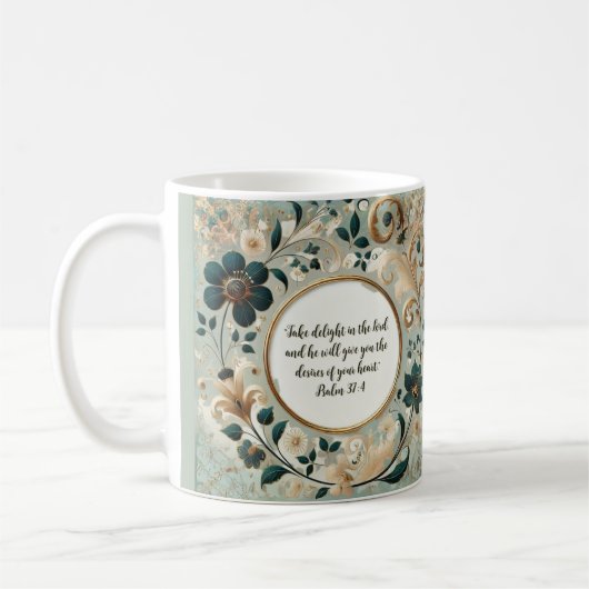 Mug Verset Tan Vert Versé Verset personnalisable (Gauche)
