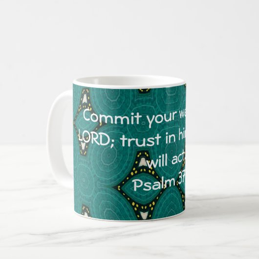 Mug Versets bibliques Écritures motivationnelles Psaum (Devant gauche)