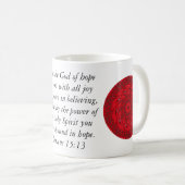 Mug Versets de la Bible Citation Romains 15:13 (Devant droit)