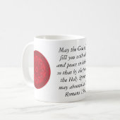 Mug Versets de la Bible Citation Romains 15:13 (Devant gauche)