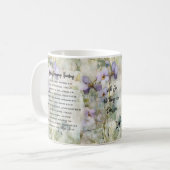 Mug Versets d'urgence de la Bible Floral personnalisé (Devant gauche)