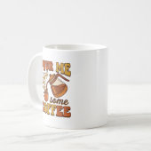 Mug Versez-moi du café - Conception de typographie rét (Devant gauche)