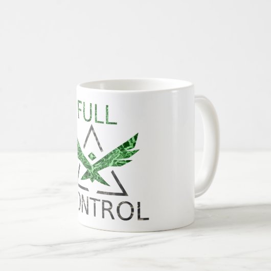 Mug vert à contrôle complet (Devant droit)