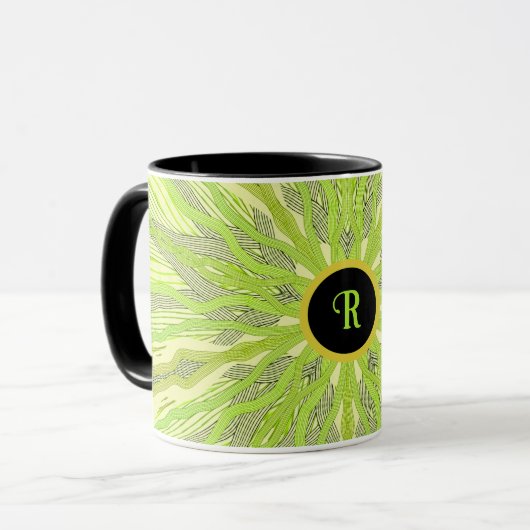 Mug Vert abstrait (Devant gauche)