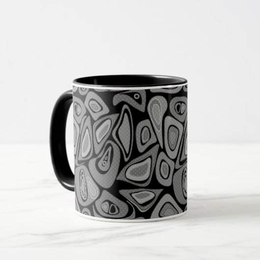 Mug Vert, abstrait, rétro (Devant gauche)