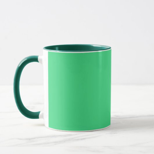 Mug Vert androïde (couleur solide) (Gauche)