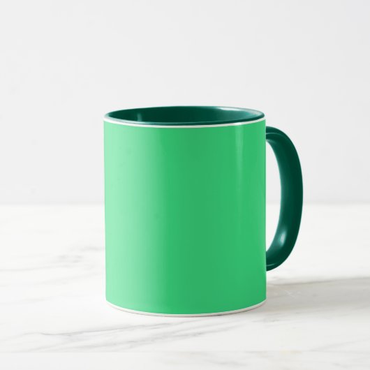 Mug Vert androïde (couleur solide) (Devant droit)