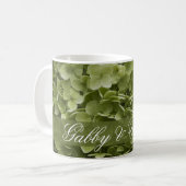 Mug Vert Annabelle Hydrangea Mariage Floral (Devant gauche)