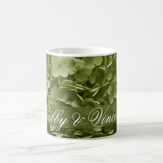 Mug Vert Annabelle Hydrangea Mariage Floral (Centre)
