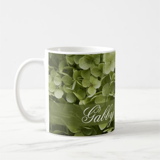 Mug Vert Annabelle Hydrangea Mariage Floral (Gauche)