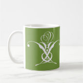 Mug Vert Art Déco Blanc Rose (Gauche)
