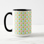 MUG VERT AVEC ROSE & BLEU EASTER BUNNIES (Gauche)