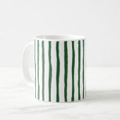 Mug Vert bande minimale (Devant gauche)