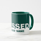 Mug Vert BÉNÉFICIÉ Dans Le Nom De Jésus Christian (Devant droit)