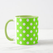 mug vert, blanc et vert à pois (Gauche)