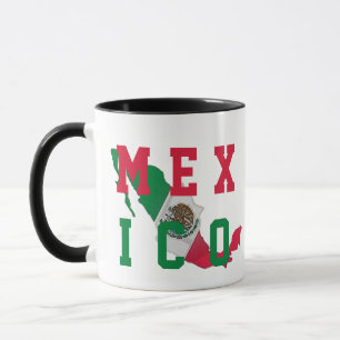 Mug Vert Blanc Rouge Mexique Mexique Drapeau Mexique 
