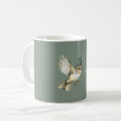 Mug Vert Blanc Un Petit Oiseau Me L'a Dit (Devant gauche)