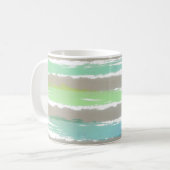 Mug Vert Bleu Bois sec Gris Aquarelle Gris (Devant gauche)