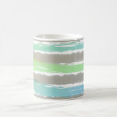 Mug Vert Bleu Bois sec Gris Aquarelle Gris (Centre)