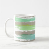 Mug Vert Bleu Bois sec Gris Aquarelle Gris (Gauche)