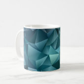 Mug Vert bleu foncé : Design cristal Abstrait (Devant gauche)