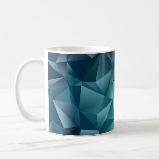 Mug Vert bleu foncé : Design cristal Abstrait (Gauche)