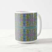 Mug Vert bleu violet géométrique (Devant droit)