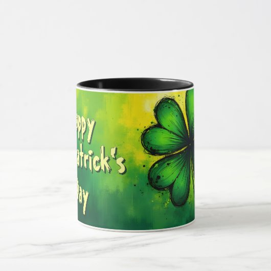 Mug Vert, Bonheur & Joie - Bonne St. Patrick! (Centre)