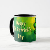 Mug Vert, Bonheur & Joie - Bonne St. Patrick! (Devant gauche)
