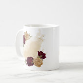 Mug Vert bordeaux beige or botanique (Devant gauche)