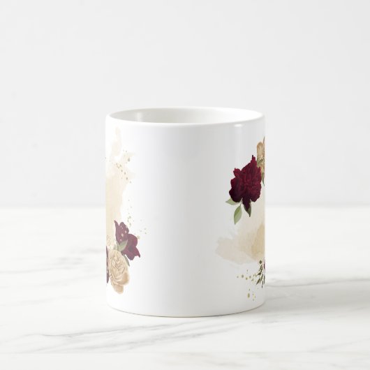 Mug Vert bordeaux beige or botanique (Centre)