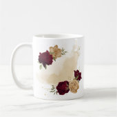 Mug Vert bordeaux beige or botanique (Gauche)