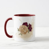 Mug Vert bordeaux beige or botanique (Gauche)