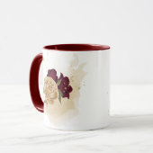 Mug Vert bordeaux beige or botanique (Devant gauche)