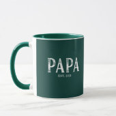 Mug Vert Chasseur Année de création Papa (Gauche)